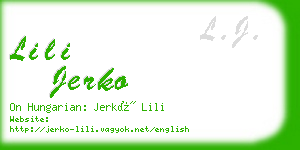 lili jerko business card